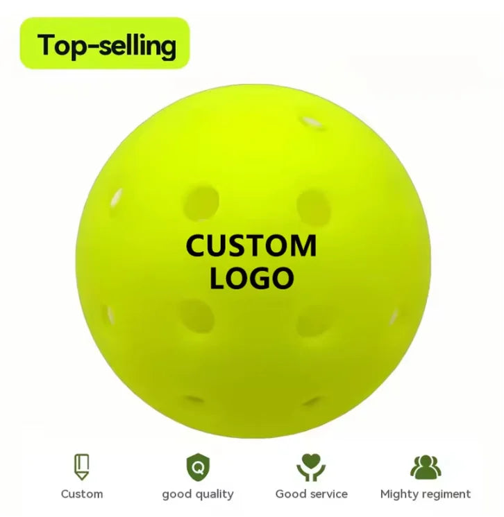 Pro Practice Pickle Ball 26/40 Holes 74mm Durable Outdoor Pickleball Source Factory Custom Wholesale Plastic Ball