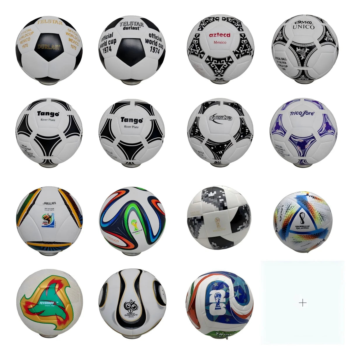 1970 to 2026 World Soccer Tournaments Special Match Football Adult Soccer Balls Size 5 Full Set Seamless Hot Fit PU Material