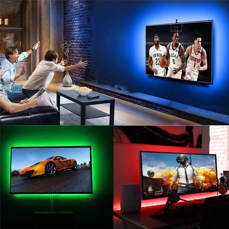 AA Battery LED Strip Light 5V 5050 Waterproof RGB Flexible Decoration TV Background Stripe Backlight Accent Light IR Remote