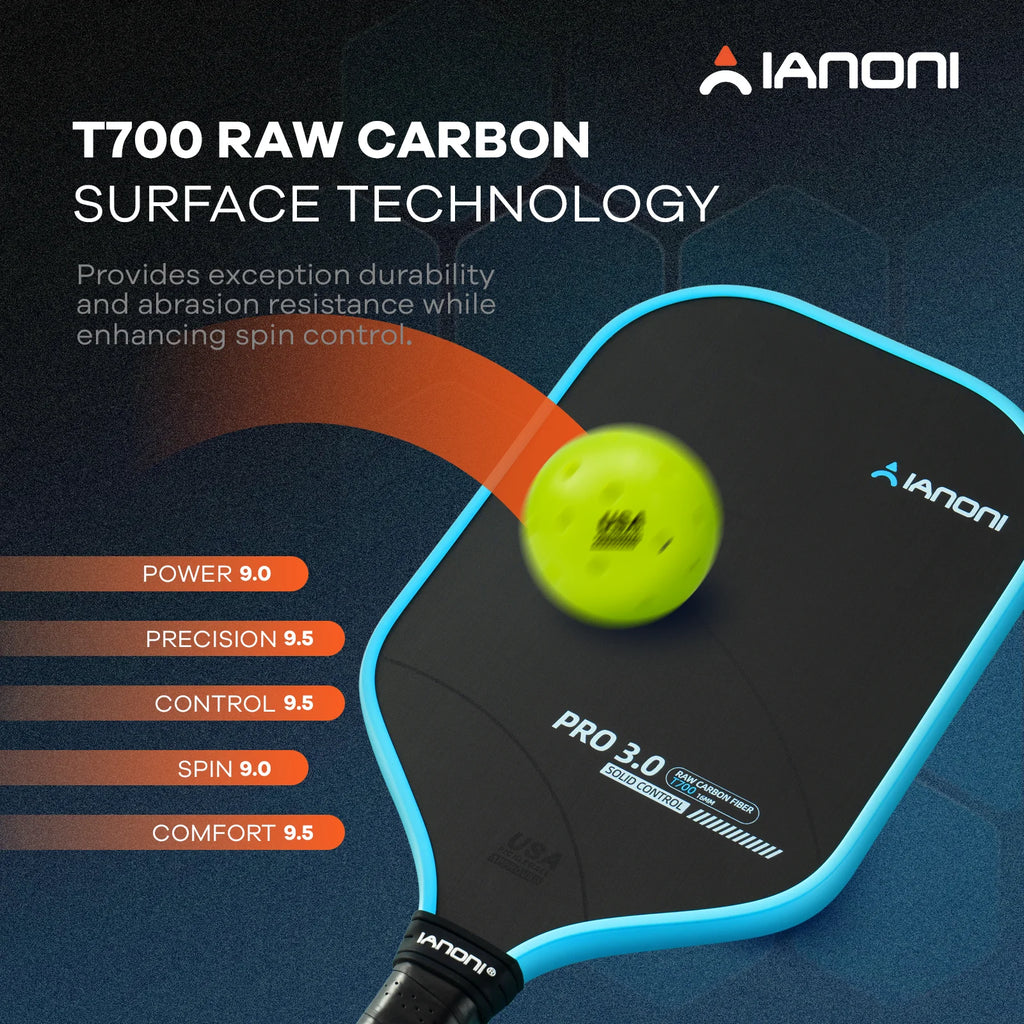 Caston Sports PRO 3.0 Pickleball Paddle T700 Carbon Fiber 16mm Customizable Training Approved Adults USAPA Compliant OEM/ODM